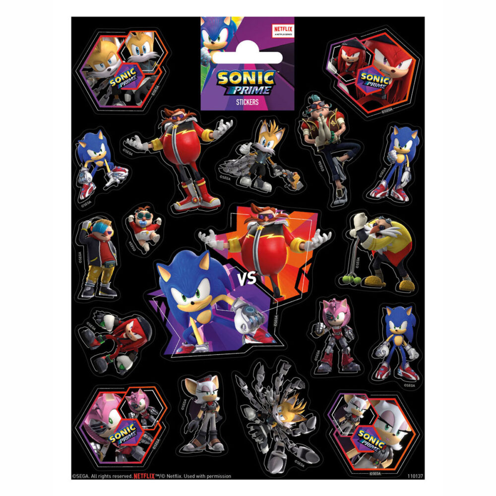 Stickers sonic traktatie cadeautjes