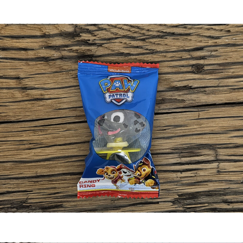 Traktatie snoep paw patrol ring lolly in zakje