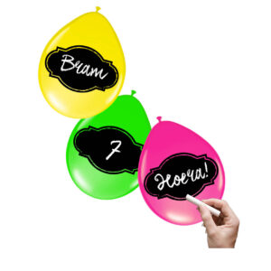 Neon ballon beschrijfbaar met namen