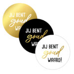 Jij bent goud waard sticker (assorti) +€ 0,20