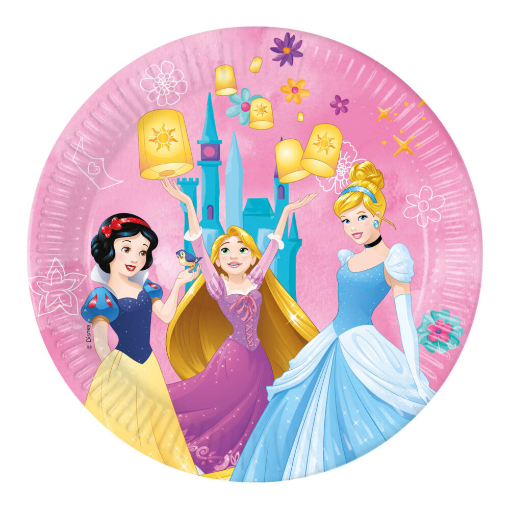 Papieren taart bordjes prinses thema Disney feestversiering