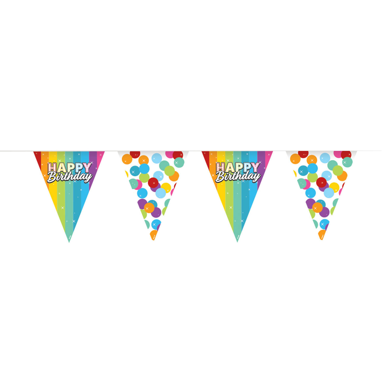 Feestversiering vlaggetjes happy birthday Vlaggenlijn happy birthday versiering verjaardag