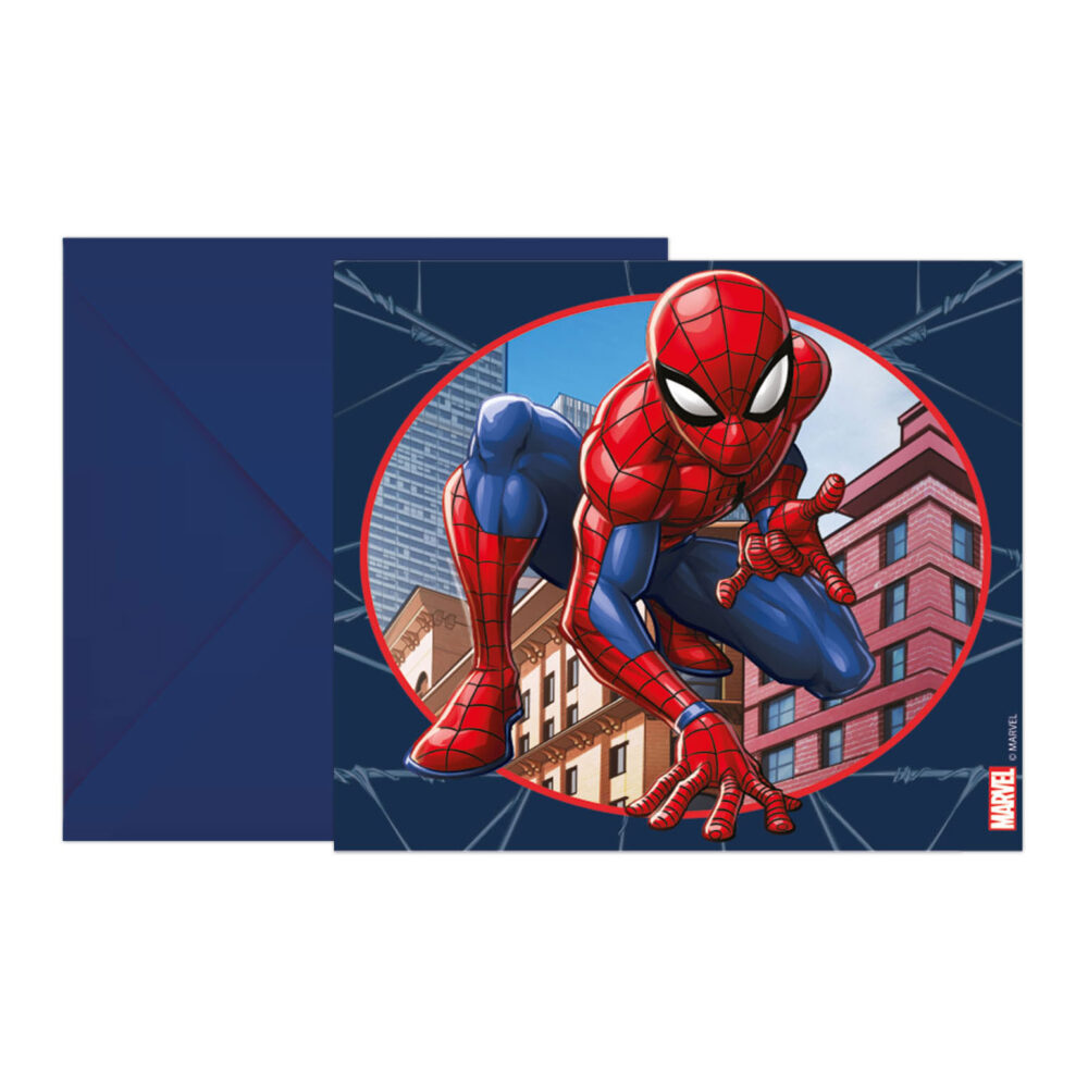 Uitnodiging kinderfeestje thema spiderman