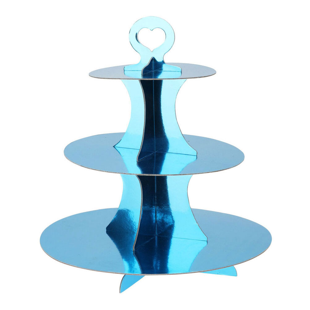 Blauwe etagere feestversiering babyshower Etagere blauw babyshower feestversiering