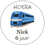 Naamsticker 066 blauwe trein