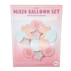 Roze ballonnen mix set feestversiering