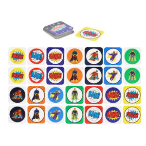 Superhero memoryspel traktatie cadeautje