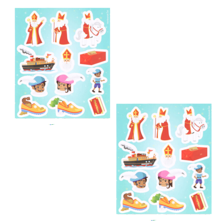 Sint stickers uitdeelcadeautjes