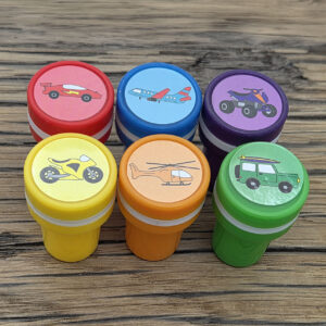 Voertuigen stempel traktatie cadeautjes