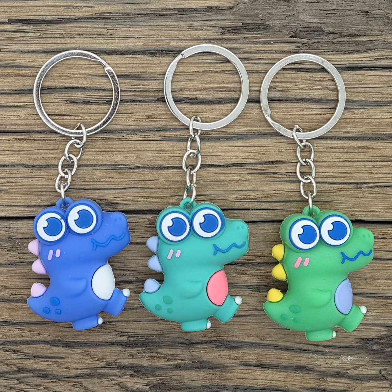 Gekke dino sleutelhanger uitdeelcadeautje Dinosaurus sleutelhanger traktatie cadeautjes